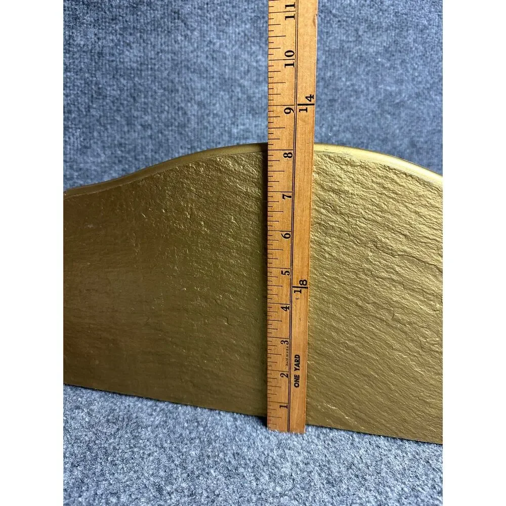 Vintage ornate gold wall shelf 19” French Provincial Hollywood Regency resin